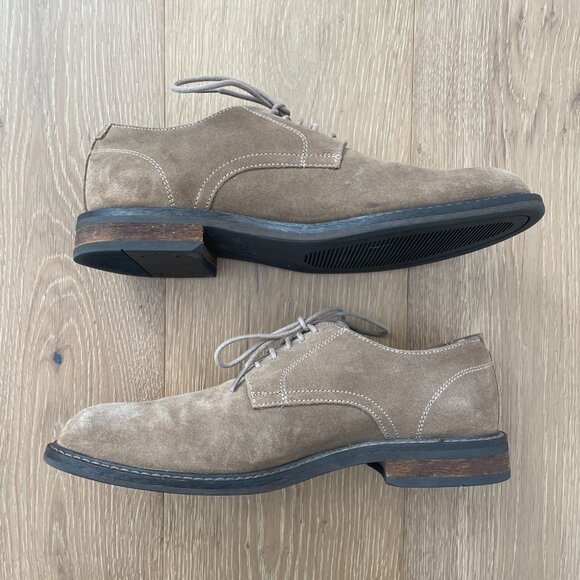 Vionic Men\'s Suede Lace-Up Oxfords in Taupe Brown Size 10.5 Vionic Men main image 3